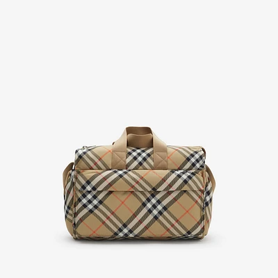 Check Baby Changing Bag in Sand - Children | Burberry® Official