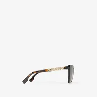 Logo Detail Cat-eye Frame Sunglasses in Tortoiseshell - Women | Burberry® Official