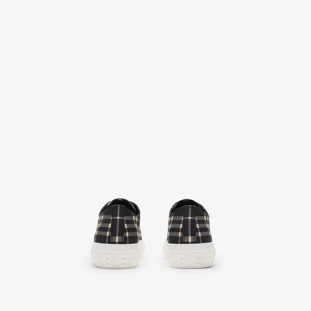 Check Sneakers in Black/calico - Men, Nylon | Burberry® Official