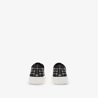 Check Sneakers in Black/calico - Men, Nylon | Burberry® Official