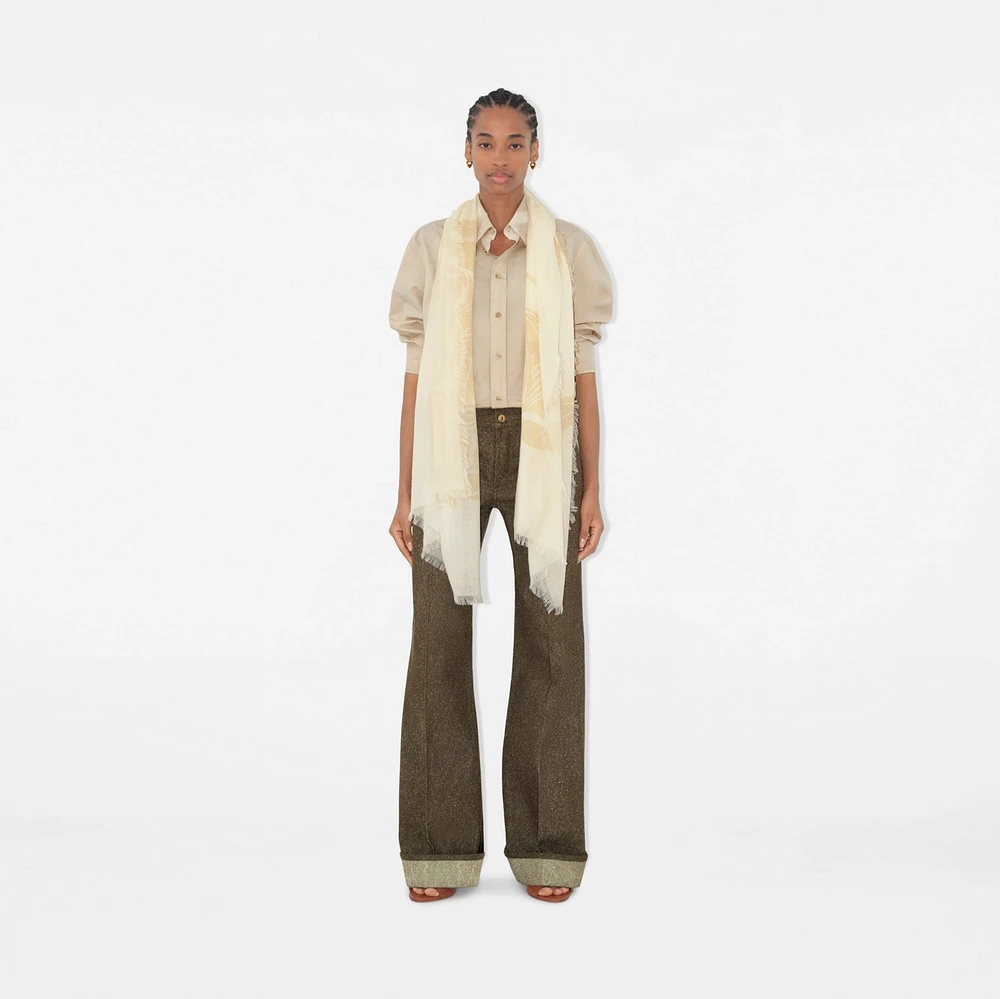 EKD Wool Scarf in Cotton | Burberry® Official