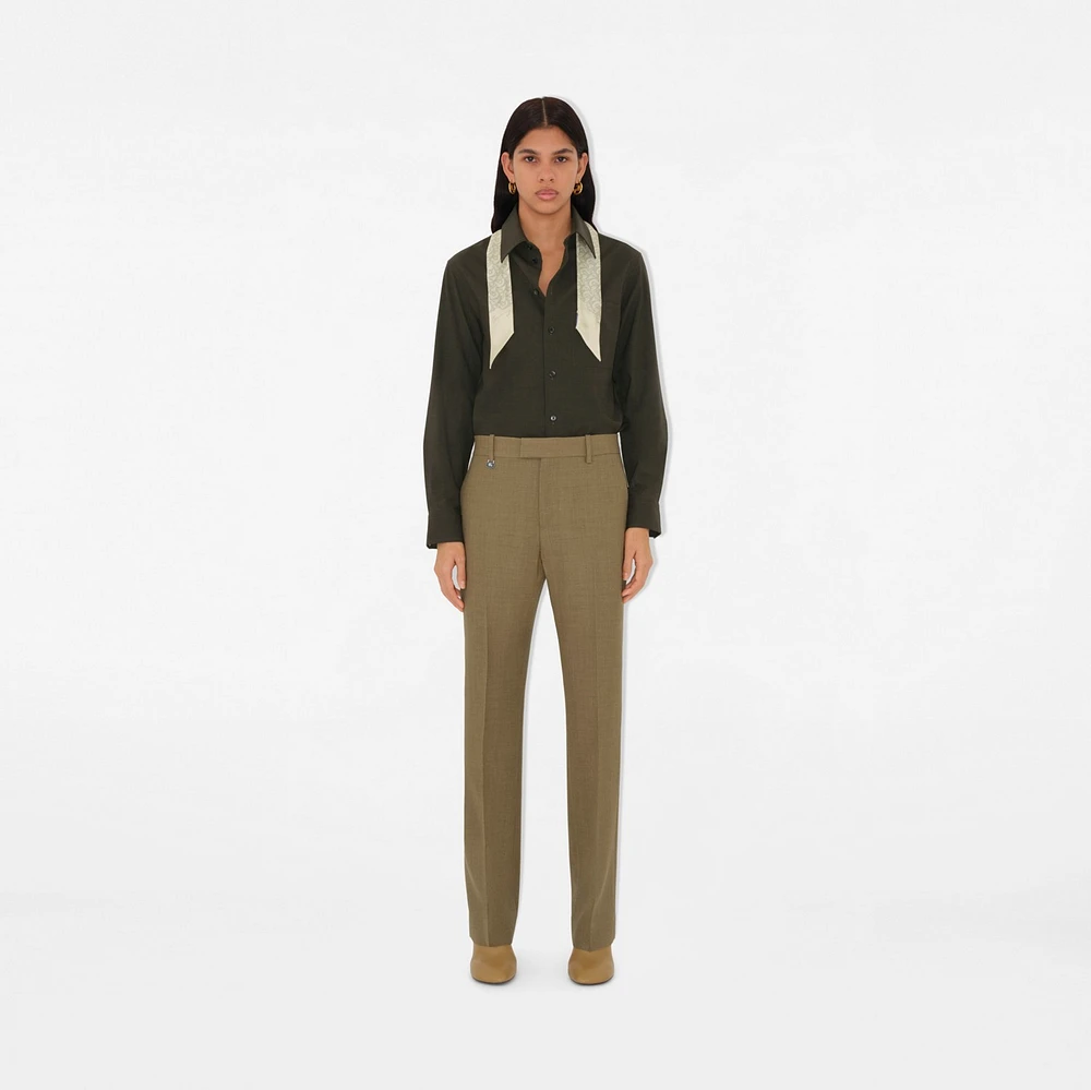 Skinny B Charm Silk Scarf in Nutmeg | Burberry® Official