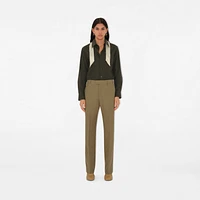 Skinny B Charm Silk Scarf in Nutmeg | Burberry® Official