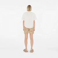 Ivy Silk Shorts in Flax - Women, Nylon | Burberry® Official
