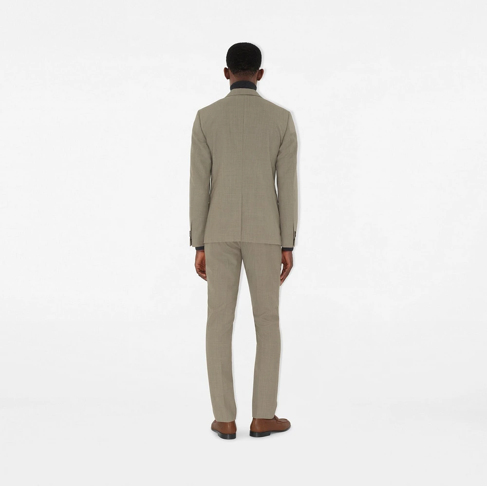 Wool Tailored Jacket in Olive drab green - Men | Burberry® Official