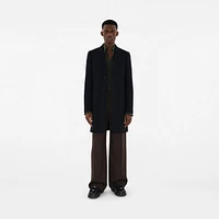 Wool Tailored Coat in Navy - Men | Burberry® Official