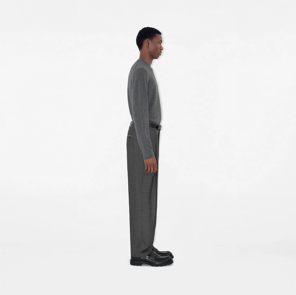 Cashmere Blend Sweater in Grey - Men | Burberry® Official