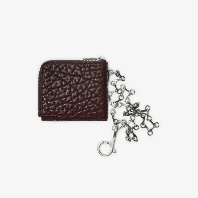 Leather B Chain Wallet in Vine - Men | Burberry® Official