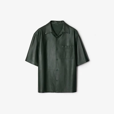 Leather Shirt in Jungle - Men | Burberry® Official