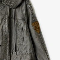 Bleached Cotton Parka in Oil - Women | Burberry® Official