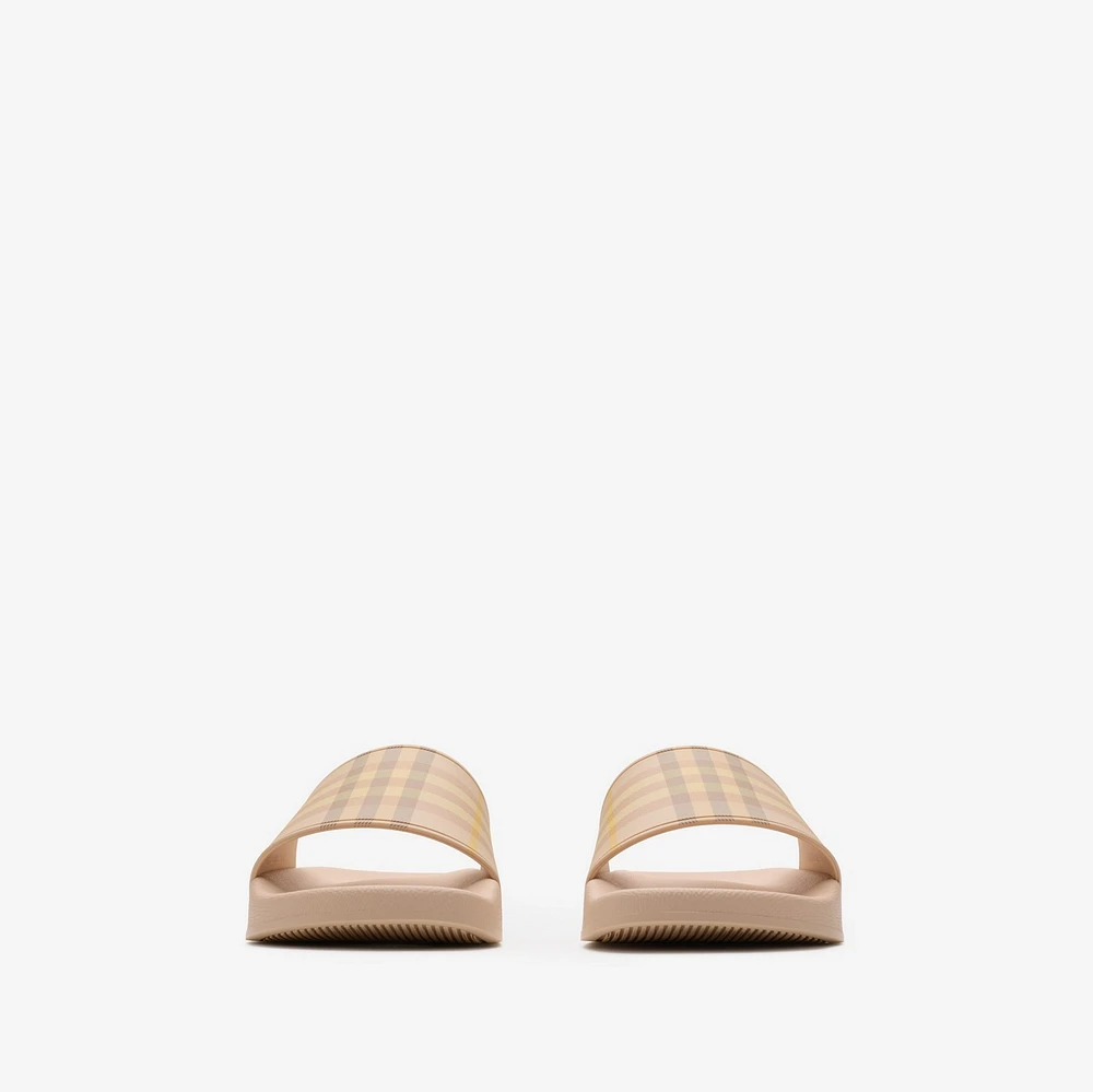 Check Slides in Teacup - Women, Technical | Burberry® Official