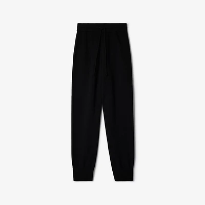 Wool Blend Jogging Pants in Black - Women | Burberry® Official