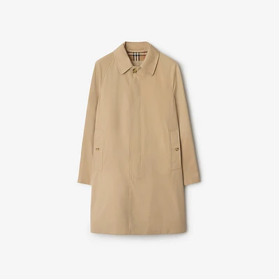 Mid-length Camden Heritage Car Coat in Honey - Men, Cotton Gabardine | Burberry® Official
