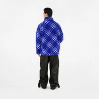 Reversible Check Fleece Jacket in Knight - Men | Burberry® Official