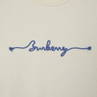Knot Logo Cotton T-shirt in Sail - Men | Burberry® Official