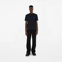 Cotton T-shirt in Navy - Men | Burberry® Official