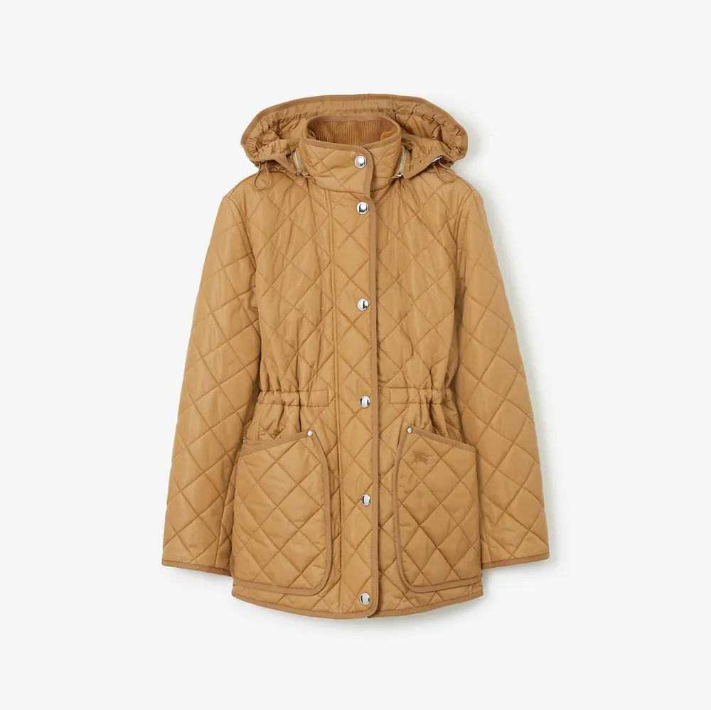 Quilted Nylon Jacket in Archive beige - Women | Burberry® Official