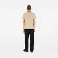 Check Collar Cotton Polo Shirt in Nutmeg - Men | Burberry® Official