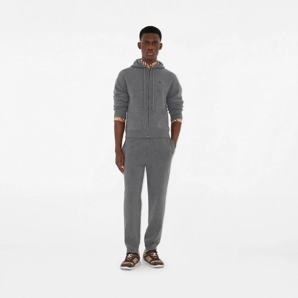 Cashmere Blend Zip Hoodie in Grey - Men | Burberry® Official