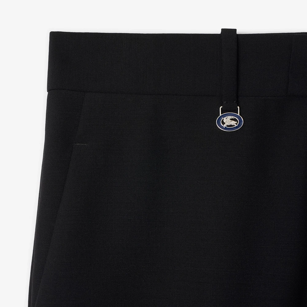 Wool Mohair Tailored Trousers in Black - Men | Burberry® Official