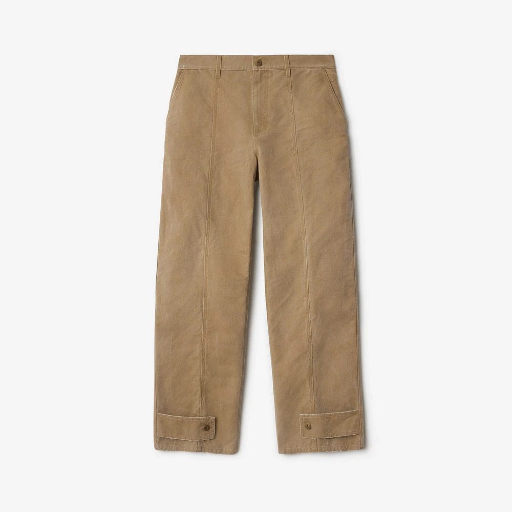 Cotton Trousers in Walrus - Men | Burberry® Official