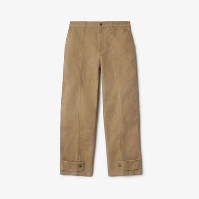 Cotton Trousers in Walrus - Men | Burberry® Official