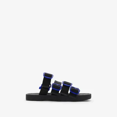 Nylon Strap Sandals in Black - Men | Burberry® Official