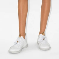 Leather Matrix Sneakers in Optic white - Women | Burberry® Official