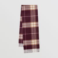 Check Cashmere Scarf in Burgundy/bubblegum | Burberry® Official
