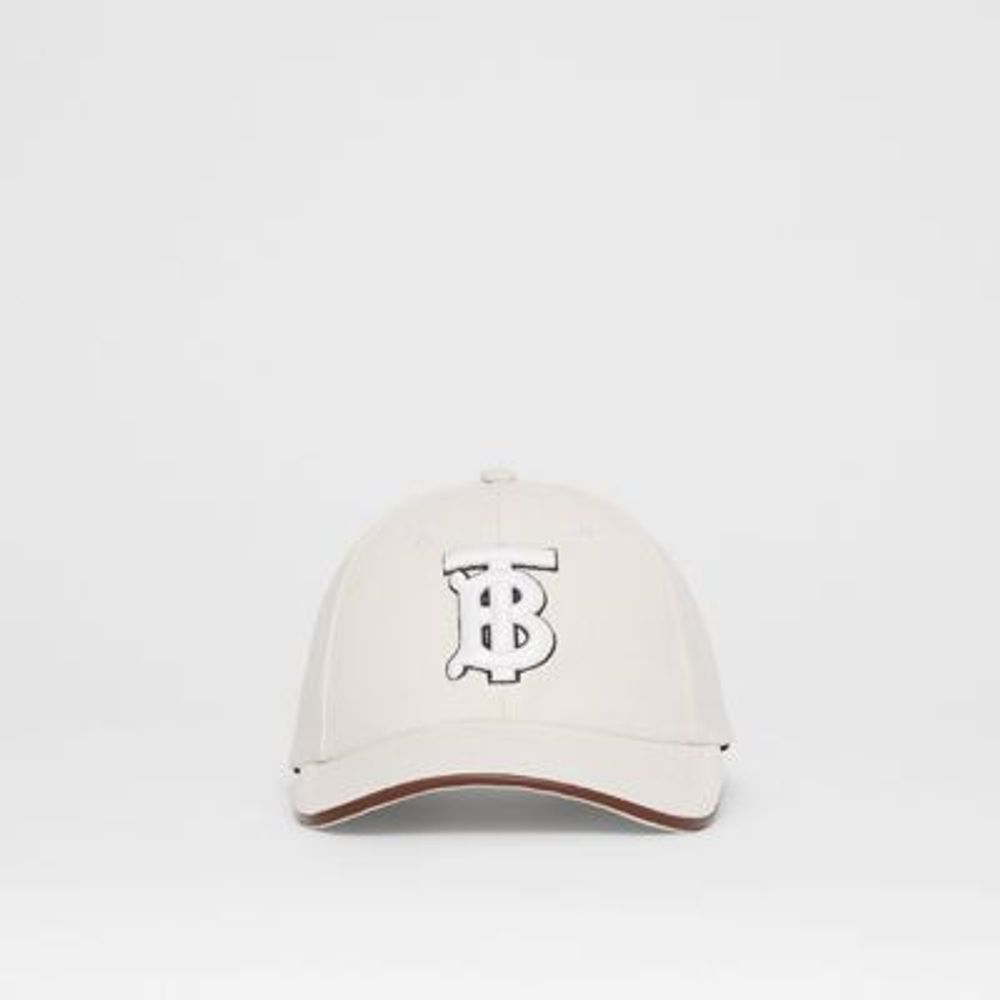Monogram Motif Cotton Linen Canvas Baseball Cap White | Burberry United States