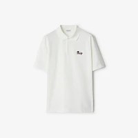 Cotton Polo Shirt in Chalk - Men | Burberry® Official