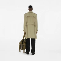Mid-length Gabardine Trench Coat in Skylark - Men | Burberry® Official