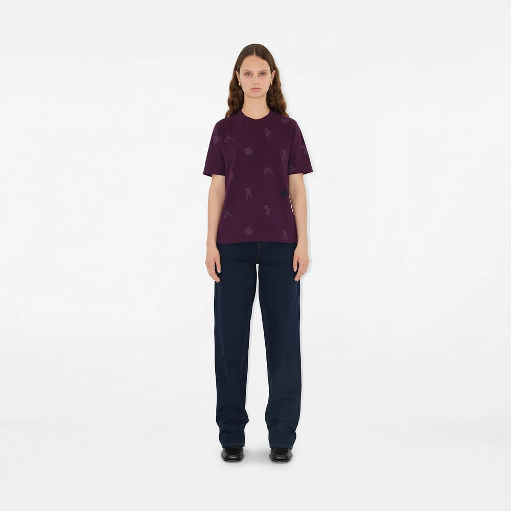 EKD Cotton T-shirt in Pansy - Women | Burberry® Official