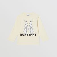 Animal Kingdom Print Cotton T-shirt Warm Ivory | Burberry® Official
