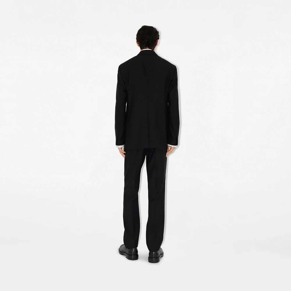 Wool Tailored Trousers in Black - Men | Burberry® Official