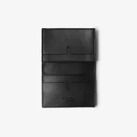 Check Folding Card Case in Black - Men, Leather | Burberry® Official