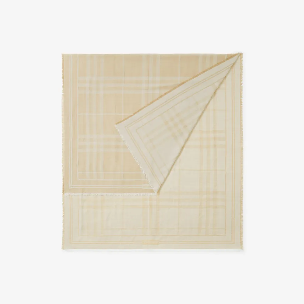 Check EKD Print Silk Skinny Scarf in Archive Beige