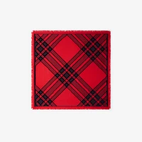 Check Silk Blend Scarf in Scarlett | Burberry® Official