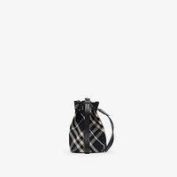 Check Drawstring Pouch​ in Black/calico - Women | Burberry® Official