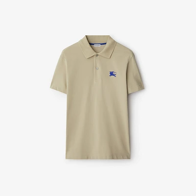 Cotton Polo Shirt in Lichen - Men | Burberry® Official