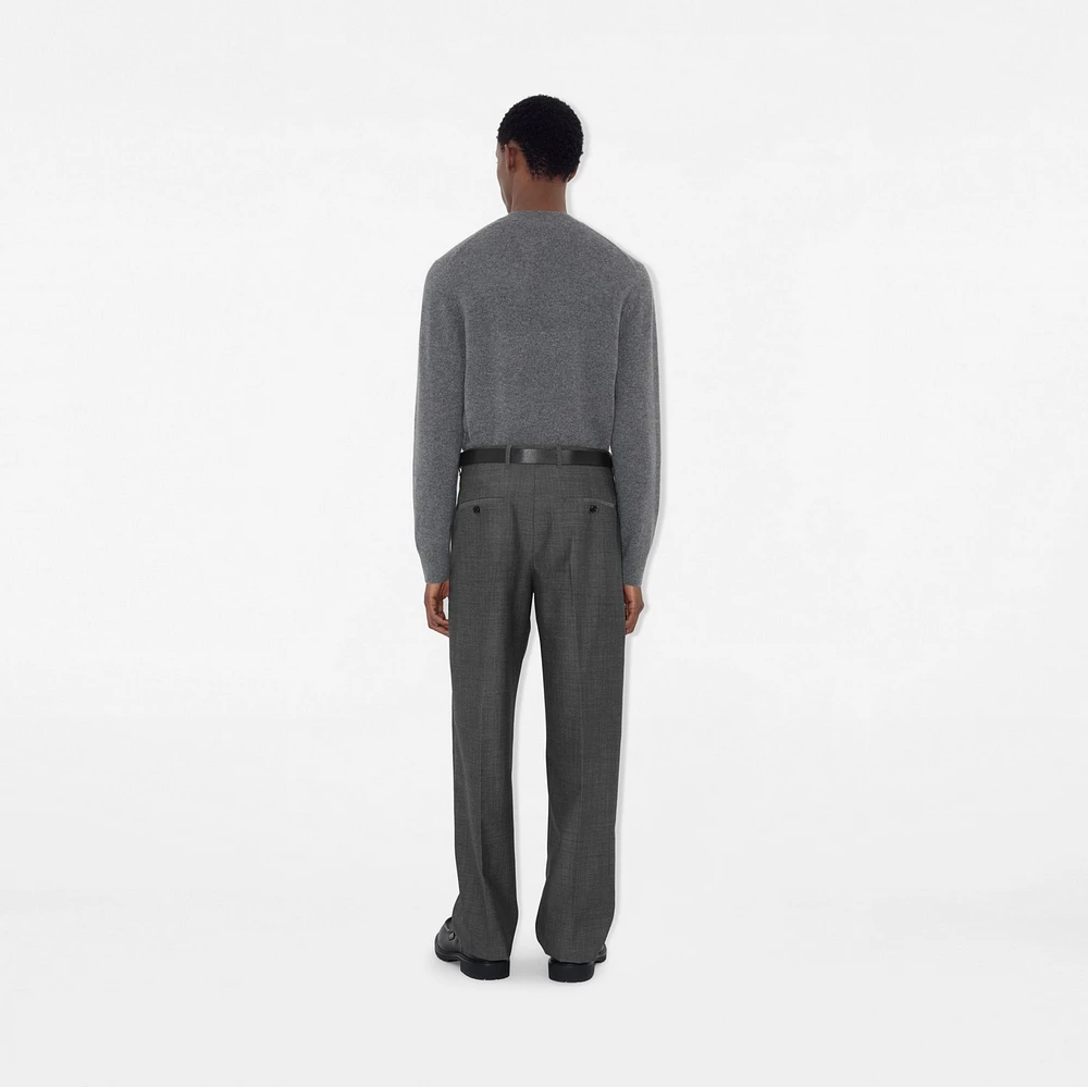 Cashmere Blend Sweater in Grey - Men | Burberry® Official