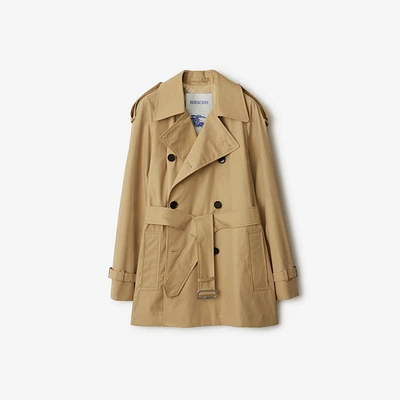 Short Gabardine Trench Coat in Flax - Women | Burberry® Official