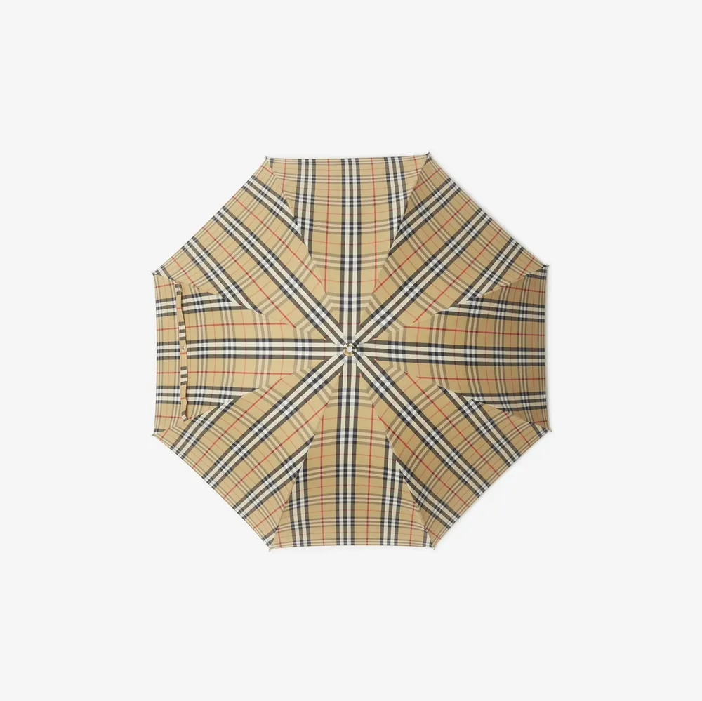 Check Umbrella in Archive beige | Burberry® Official