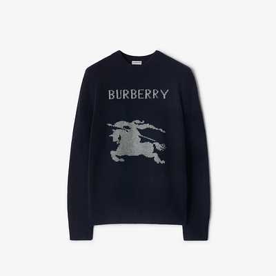 EKD Wool Cashmere Sweater in Navy - Men | Burberry® Official