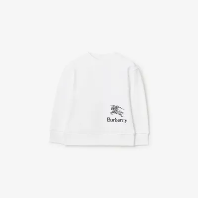 Cotton Sweatshirt in White | Burberry® Official