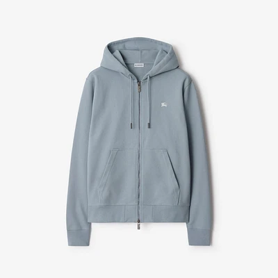 Knight Stamp Cotton Zip Hoodie in Gale grey - Men | Burberry® Official