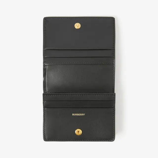 Dark Birch Burberry wallet in saffiano leather