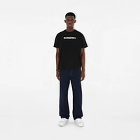 Logo Cotton T-shirt in Black - Men | Burberry® Official