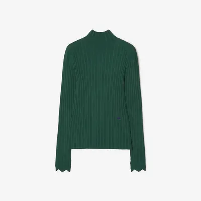 Rib Knit Sweater in Vine - Women, Technical | Burberry® Official