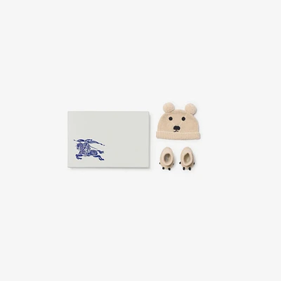 Thomas Bear Cotton Blend Two-piece Baby Gift Set in Pale stone - Children | Burberry® Official